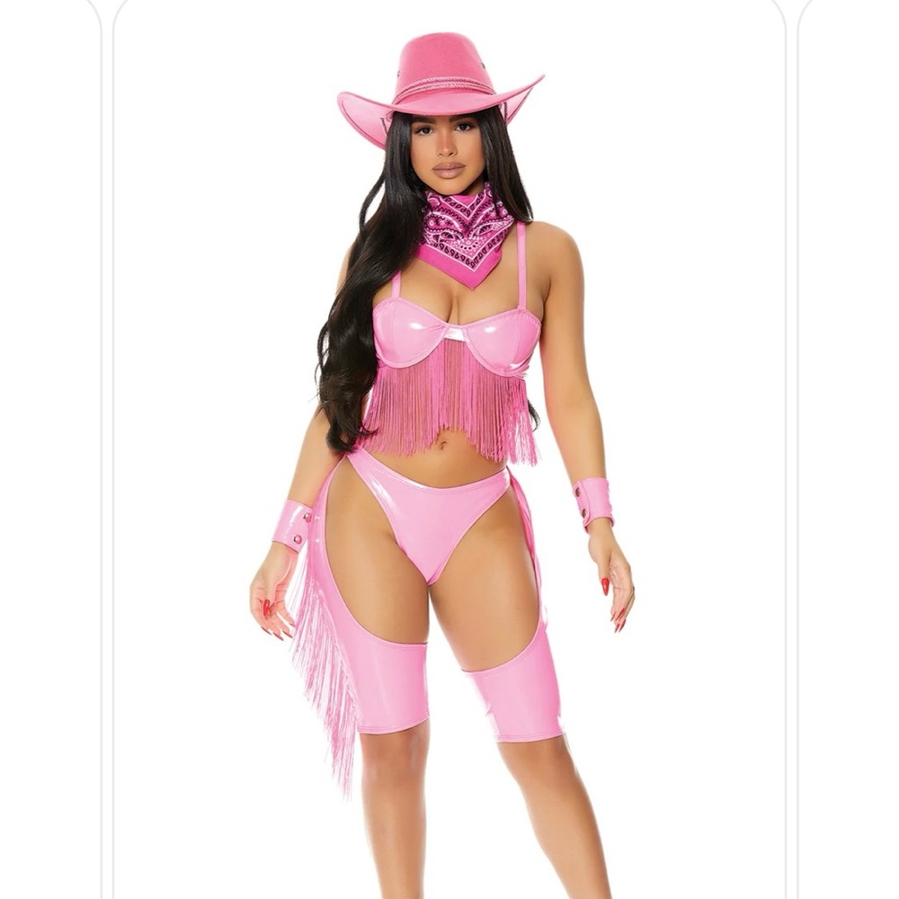 Fashion Nova Pink Fringe Cowgirl Costume